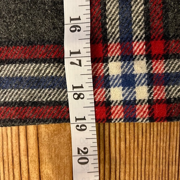 Boden Heritage British Tweed Plaid Skirt in Charcoal Gray, Red, Blue, & White - Picture 5 of 7